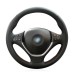 111Loncky Auto Black Genuine Leather Custom Fit Steering Wheel Covers for BMW E70 X5 2008 2009 2010 2011 2012 2013 E71 X6 2008-2014 Accessories Accessories