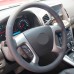 Loncky Auto Black Genuine Leather Steering Wheel Cover for Chevrolet 2008-2013 Silverado 1500 / Silverado 2500 3500/ 2007-2014 Tahoe / 2007-2014 Suburban 1500 / 2007-2013 Avalanche 1500 / 2009-2015 Traverse / Express Accessories