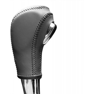 Loncky Black Genuine Leather Custom Fit Gear Shift Knob Cover for 2011 2012 2013 2014 2015 Chevrolet Cruze / 2007 2008 2009 2010 2011 Chevrolet Aveo Automatic Accessories