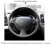 111Loncky Auto Black Blue Suede Custom Steering Wheel Cover for Infiniti G37 Q60 QX50 G35 EX35 EX25 EX37 Q40 Infiniti IPL G Sedan Suv Accessories