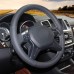 111Loncky Auto Custom Fit Black Genuine Leather Black Suede Steering Wheel Cover for Mercedes Benz GL350 BlueTEC GL450 4MATIC GL550 4MATIC Mercedes Benz ML250 BlueTEC 4MATIC ML350 ML350 4MATIC ML400 4MATIC ML550 4MATIC Accessories