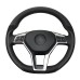 111Loncky Auto Custom Fit Black Genuine Leather Black Suede Steering Wheel Cover for Mercedes Benz C350 C250 C300 / CLA250 CLS550 / E250 E350 E400 E550 / GLA45 AMG / SL550 SL400 SLK250 SLK300 SLK350 Accessories