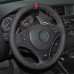 111Loncky Black Genuine Leather Custom Steering Wheel Cover for BMW E90 325i 330i 335i E87 120i 130i 120d Accessories