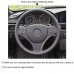 111Loncky Black Genuine Leather Custom Steering Wheel Cover for BMW E90 325i 330i 335i E87 120i 130i 120d Accessories