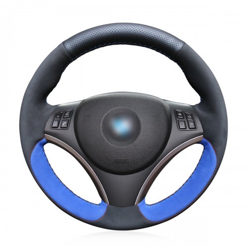 Loncky Auto Black Suede Custom Steering Wheel Cover for BMW 128i 135i BMW 325i 328i BMW 328 xi BMW 328 i xDrive BMW 330 xi BMW 335i 335 xi BMW 335 d BMW 335 i xDrive Accessories Parts