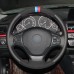 111Loncky Auto Black Genuine Leather Steering Wheel Cover for BMW F30 316i 320i 328i Accessories