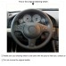 111Loncky Auto Black Artificial PU Leather Custom Steering Wheel Cover for BMW 3 Series E46 E46/5 Series 2004-2005/5 Series E39 2002-2003 / M3 2001-2006 / M5 2000-2003 Accessories