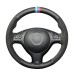 111 Loncky Black Suede Genuine Leather Custom Steering Wheel Cover for BMW E46 E39 330i 540i 525i 530i 330Ci M3 2001-2003 Interior Accessories