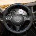 111 Loncky Black Suede Leather Custom Steering Wheel Cover for BMW E46 E39 330i 540i 525i 530i 330Ci M3 2001 2002 2003 Interior Accessories