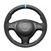 111 Loncky Black Suede Leather Custom Steering Wheel Cover for BMW E46 E39 330i 540i 525i 530i 330Ci M3 2001 2002 2003 Interior Accessories