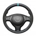 111 Loncky Black Suede Leather Custom Steering Wheel Cover for BMW E46 E39 330i 540i 525i 530i 330Ci M3 2001 2002 2003 Interior Accessories