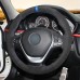 111Loncky Auto Custom Fit Black Genuine Leather Black Suede Steering Wheel Cover for BMW F20 2012-2018 F45 2014 2015 2016 2017 2018 F30 F31 F34 2013-2017 F32 F33 F36 2014-2018 Accessories