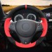 111Loncky Auto Black Red Suede Steering Wheel Covers for BMW E92 M3 2013 2012 2011 2010 2009 / 2011 BMW 1 Series M Interior Accessories Parts
