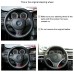 111Loncky Auto Black Suede Steering Wheel Covers for BMW E92 M3 2013 2012 2011 2010 2009 / 2011 BMW 1 Series M Interior Accessories Parts