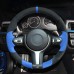 111Loncky Auto Black Blue Suede Custom Steering Wheel Cover for BMW F87 M2 2016-2018 / F80 M3 2015 2016 2017 2018 / F82 M4 2015-2018 / M5 2014-2017 / F12 F13 M6 / F85 X5 M / F86 X6 M / F33 / F30 M Sport Accessories