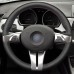 111Loncky Auto Black Genuine Leather Steering Wheel Cover for BMW Z4 2008 2007 2006 2005 2004 2003 Accessories