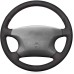 111Loncky Black Genuine Leather Custom Fit Car Steering Wheel Cover for Toyota Avalon 2002 2003 2004 Camry 2002 2003 2004 Highlander 2001 2002 2003 Automotive Interior Accessories