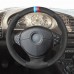 111Loncky Auto Black Genuine Leather Custom Fit Steering Wheel Cover for BMW E39 5 Series 1999 2000 2001 2002 2003 E46 3 Series 1999-2004 2005 E53 X5 2000-2006 E36 Z3 1996 1997 1998-2002 Accessories