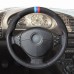 111Loncky Auto Black Genuine Leather Custom Fit Steering Wheel Cover for BMW E39 5 Series 1999 2000 2001 2002 2003 E46 3 Series 1999-2004 2005 E53 X5 2000-2006 E36 Z3 1996 1997 1998-2002 Accessories