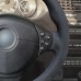 111Loncky Auto Black Genuine Leather Custom Fit Steering Wheel Cover for BMW E39 5 Series 1999 2000 2001 2002 2003 E46 3 Series 1999-2004 2005 E53 X5 2000-2006 E36 Z3 1996 1997 1998-2002 Accessories