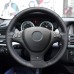 111Loncky Auto Black Genuine Leather Custom Steering Wheel Covers for BMW E71 X6 M 2010 2011 2012 2013 2014 E70 X5 M 2010 2011 2012 2013 Accessories