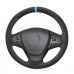 111Loncky Auto Black Genuine Leather Custom Fit Steering Wheel Covers for for BMW F25 X3 2011 2012 2013 2014 2015 2016 2017 F15 X5 2014 Accessories
