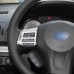 111Loncky Auto Custom Fit OEM Black Genuine Leather Black Suede Steering Wheel Cover for 2014-2016 Subaru Forester /2013-2015 Subaru XV Crosstrek /2012-2014 Subaru Legacy /2012 2013 2014 2015 Subaru Impreza Accessories