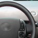 111Loncky Auto Black Genuine Leather Custom Steering Wheel Covers for Toyota Prius 2004 2005 2006 2007 2008 2009 Interior Accessories
