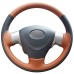 111Loncky Auto Genuine Leather Car Steering Wheel Cover for 2009 2010 2011 2012 2013 Toyota Corolla LE 2009 2010 Toyota Corolla XLE 2012 2013 Corolla L 2009 2010 Toyota Corolla S Matrix Accessories