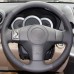 Loncky Auto Genuine Leather Custom Steering Wheel Covers for Toyota RAV4 2006 2007 2008 2009 2010 2011 2012 RAV4 EV 2013 2014 Yaris 2007-2011 Scion XB 2008-2015 XD 2008-2014 Interior Accessories