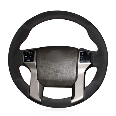 Loncky Auto Black Suede Custom Steering Wheel Covers for Toyota Tacoma 2012-2023 / Toyota Tundra 2014-2021 / Toyota 4Runner 2010 2011 2012 2013 2014 2015 2016 2017 2018 2019 2020 2021 2022 2023 / Toyota Sequoia 2014-2022 Accessories